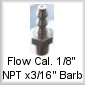 Flow Calibrated 1/8 3/16" NPT Barb