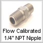 Flow Calibrated 1/4" NPT Nipple