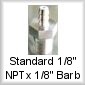 Standard 1/8" NPT Barb
